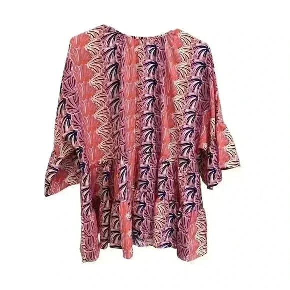 Simply Southern Gather Blouse with Bell Sleeves Size XXL, Pre-Owned - Picture 7 of 8